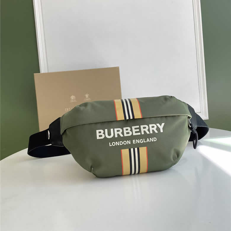 Burberry官網巴寶莉Sonny徽標拼標誌性條紋印花 ECONYL® 蘇尼腰包80357661￥1480.00