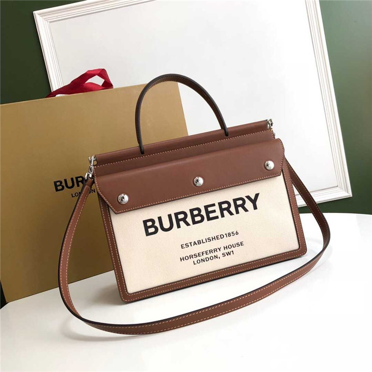 原單Burberry巴寶莉Title小號口袋裝飾Horseferry印花泰爾特手袋￥1480.00