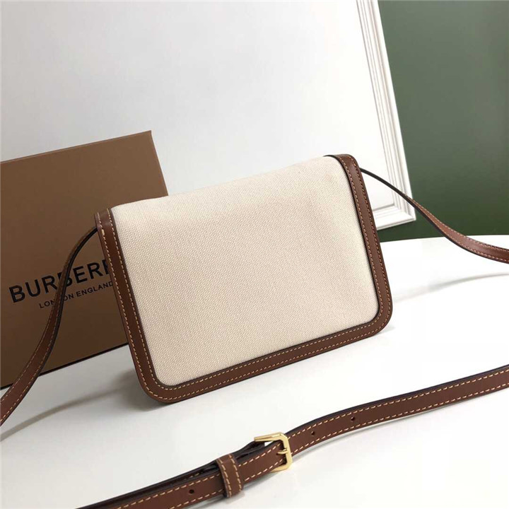 精仿Burberry鎖扣包仿巴寶莉單肩女包TB小號專屬標識雙色帆佈拼皮革鎖扣包80146401￥980.00的图片-高仿博柏利包包Burberry巴寶莉、高仿博柏利女包Burberry巴寶莉