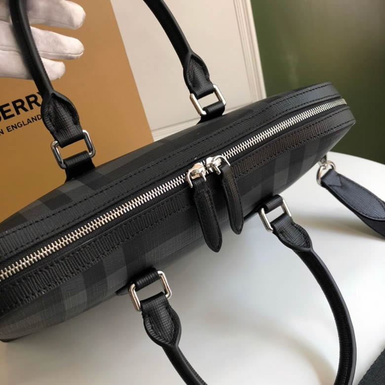 Burberry原版一比一巴寶莉煙熏格紋裁片男款公文包￥1480.00的图片-高仿博柏利包包Burberry巴寶莉、高仿博柏利男包Burberry巴寶莉