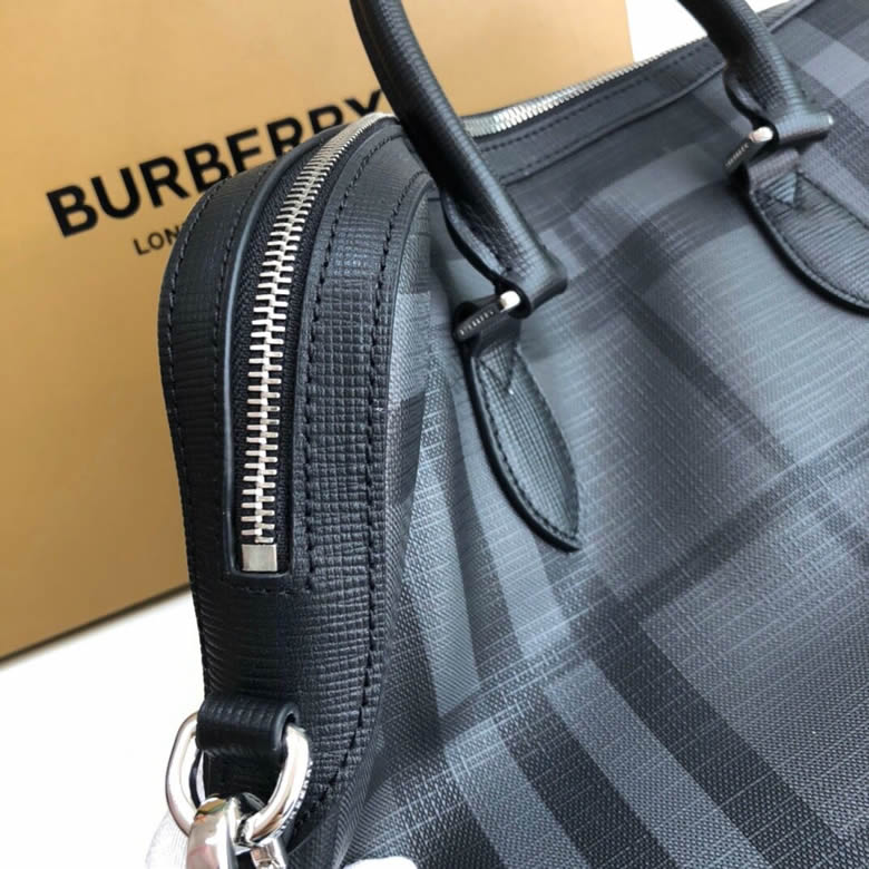 Burberry原版一比一巴寶莉煙熏格紋裁片男款公文包￥1480.00的图片-高仿博柏利包包Burberry巴寶莉、高仿博柏利男包Burberry巴寶莉