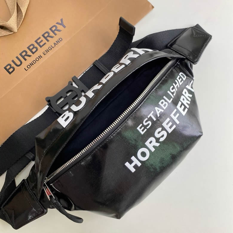 Burberry男包巴寶莉Horseferry印花塗層棉質腰包胸包￥1450.00