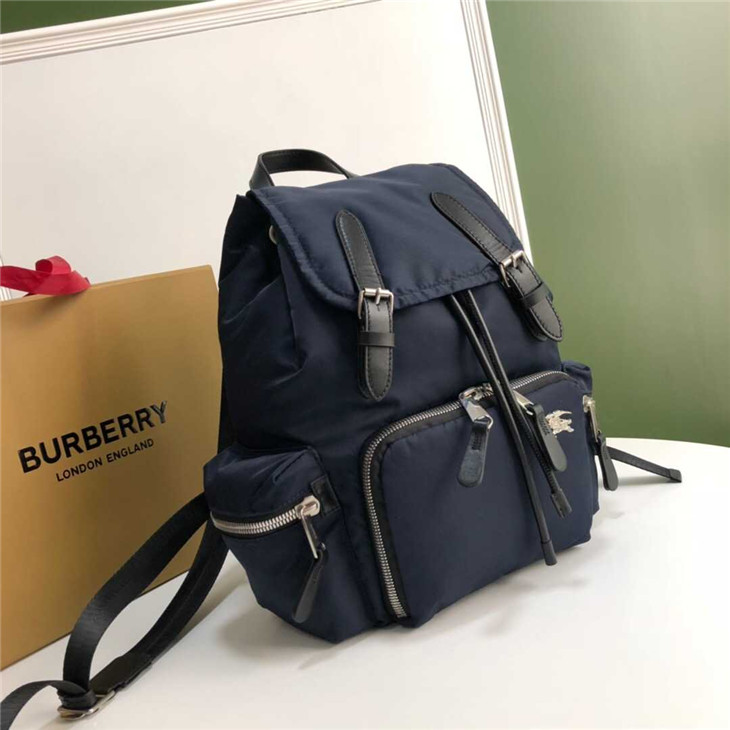 Burberry巴寶莉The Rucksack中號尼龍拼皮革軍旅背包80067231￥1480.00的图片-高仿博柏利包包Burberry巴寶莉、高仿博柏利男包Burberry巴寶莉