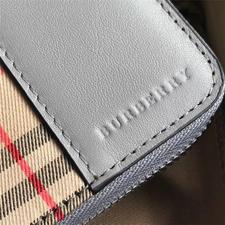 高仿Burberry巴寶莉格紋拼皮革全拉鏈錢夾￥980.00的图片-高仿博柏利包包Burberry巴寶莉、高仿博柏利錢包Burberry巴寶莉