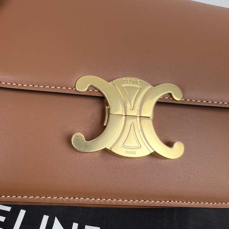 CELINE賽琳TRIOMPHE小號亮澤小牛皮手袋188423￥1480.00的图片-高仿賽琳包包CELINE