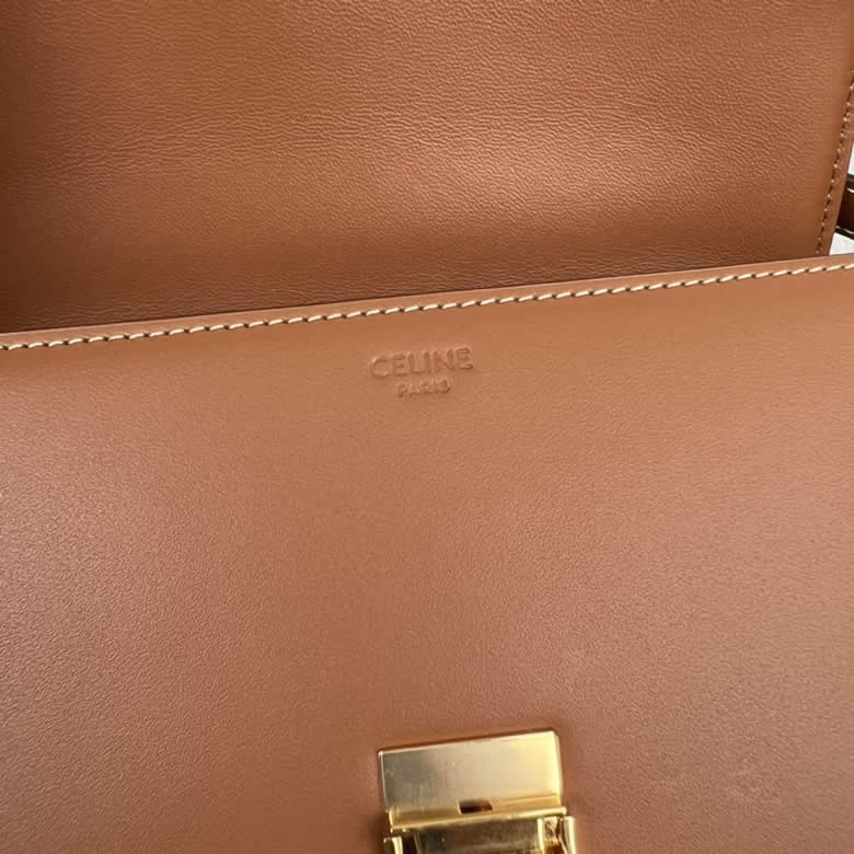 CELINE賽琳TRIOMPHE小號亮澤小牛皮手袋188423￥1480.00的图片-高仿賽琳包包CELINE