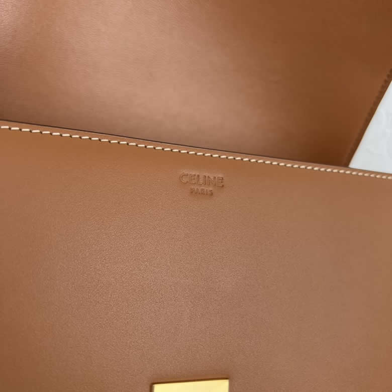 CELINE賽琳TRIOMPHE小號亮澤小牛皮手袋188423￥1480.00的图片-高仿賽琳包包CELINE