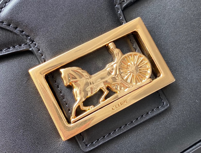 CELINE賽琳進口小牛皮Sulhy Box馬鞍包￥1680.00的图片-高仿賽琳包包CELINE