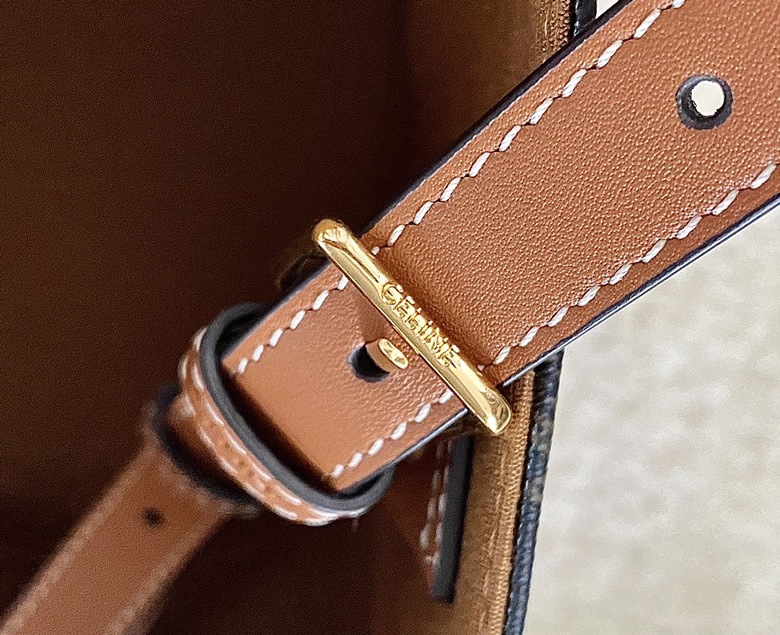 CELINE賽琳CUIR TRIOMPHE小號標誌印花牛皮水桶包198243￥1680.00的图片-高仿賽琳包包CELINE