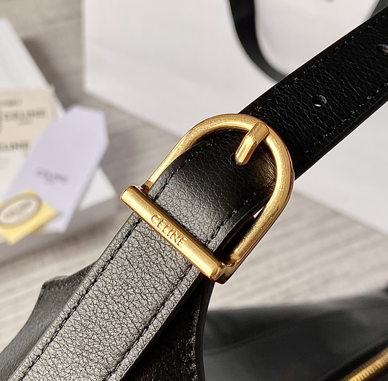 一比一高仿CELINE賽琳純色牛皮手袋197443黑￥1880.00的图片-高仿賽琳包包CELINE