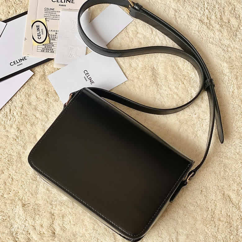 高仿CELINE賽琳進口BOX 小牛皮凱旋門肩背包3303黑￥1780.00的图片-高仿賽琳包包CELINE