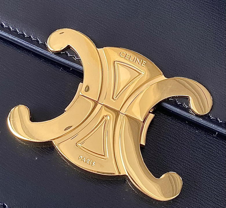 高仿CELINE賽琳進口BOX 小牛皮凱旋門肩背包3303黑￥1780.00的图片-高仿賽琳包包CELINE