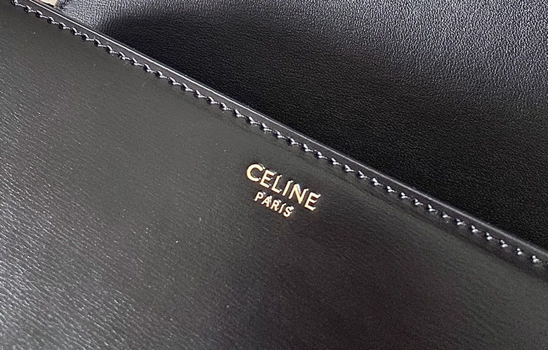 高仿CELINE賽琳進口BOX 小牛皮凱旋門肩背包3303黑￥1780.00的图片-高仿賽琳包包CELINE