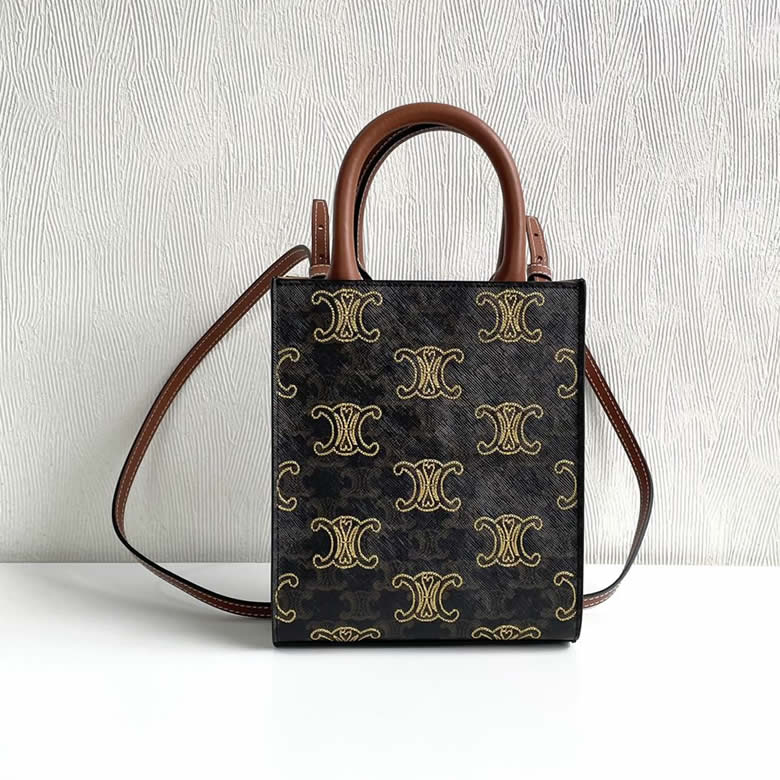 原單一比一高仿塞琳女包8010-1繡花CABAS TRIOMPHE￥980.00的图片-高仿賽琳包包CELINE