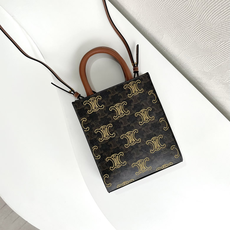 原單一比一高仿塞琳女包8010-1繡花CABAS TRIOMPHE￥980.00的图片-高仿賽琳包包CELINE