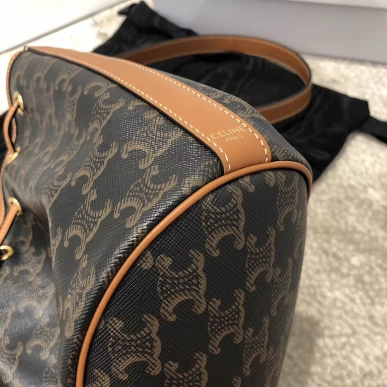 Celine/賽琳TRIOMPHE帆佈小號抽繩包水桶包 191142￥1480.00的图片-高仿賽琳包包CELINE