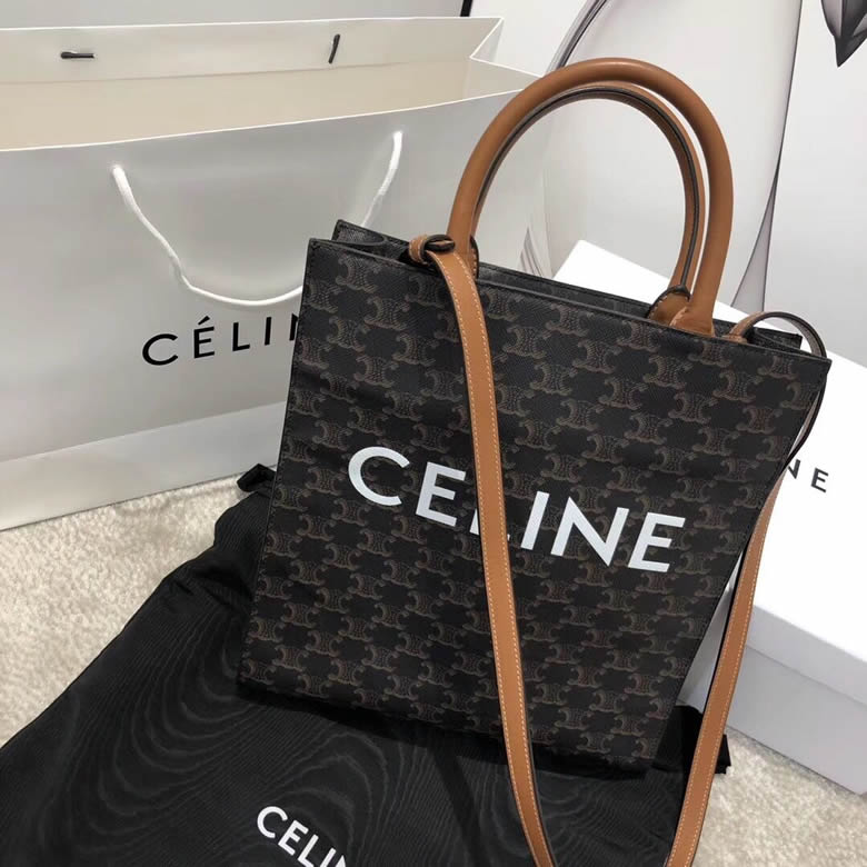 Celine/賽琳CABAS TRIOMPHE帆佈小號豎款手提購物袋 191542￥1480.00的图片-高仿賽琳包包CELINE