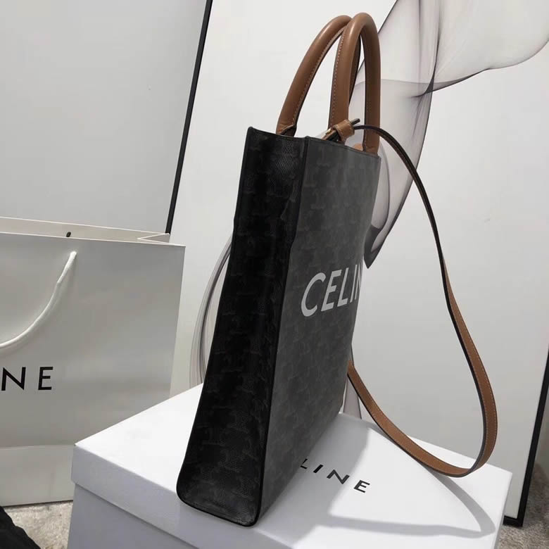 Celine/賽琳CABAS TRIOMPHE帆佈小號豎款手提購物袋 191542￥1480.00的图片-高仿賽琳包包CELINE