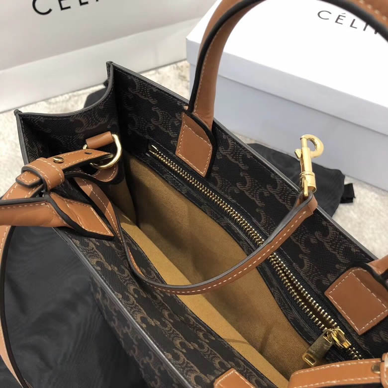 Celine/賽琳CABAS TRIOMPHE帆佈小號豎款手提購物袋 191542￥1480.00的图片-高仿賽琳包包CELINE