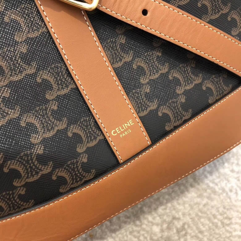 Celine/賽琳 TRIOMPHE CANVAS 中號水桶包 191132￥1480.00的图片-高仿賽琳包包CELINE