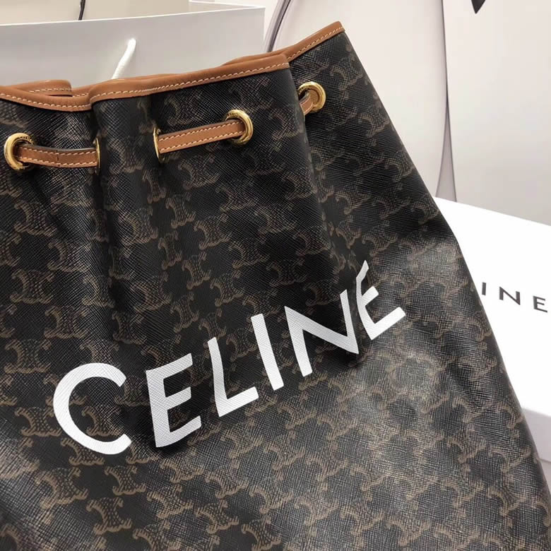 Celine/賽琳TRIOMPHE帆佈中號水手包水桶抽繩書包雙肩背包 191532￥1680.00的图片-高仿賽琳包包CELINE