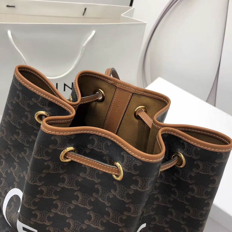 Celine/賽琳TRIOMPHE帆佈中號水手包水桶抽繩書包雙肩背包 191532￥1680.00的图片-高仿賽琳包包CELINE