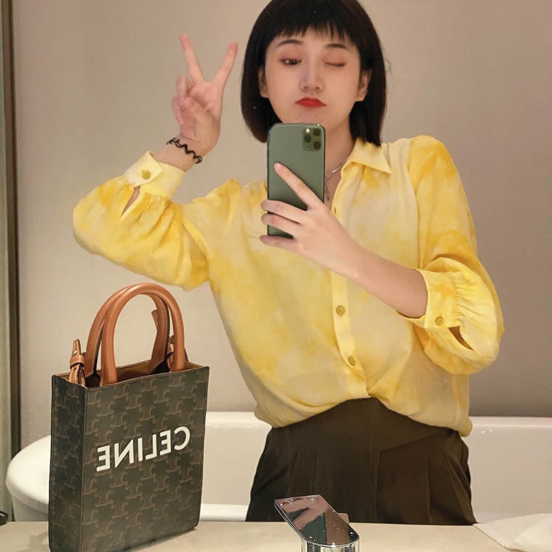 塞琳Celine CABAS迷妳標誌印花豎款手提包 194372BZK.04LU￥980.00的图片-高仿賽琳包包CELINE