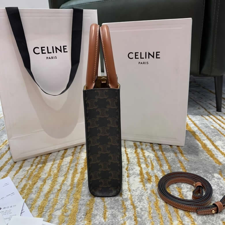 塞琳Celine CABAS迷妳標誌印花豎款手提包 194372BZK.04LU￥980.00的图片-高仿賽琳包包CELINE