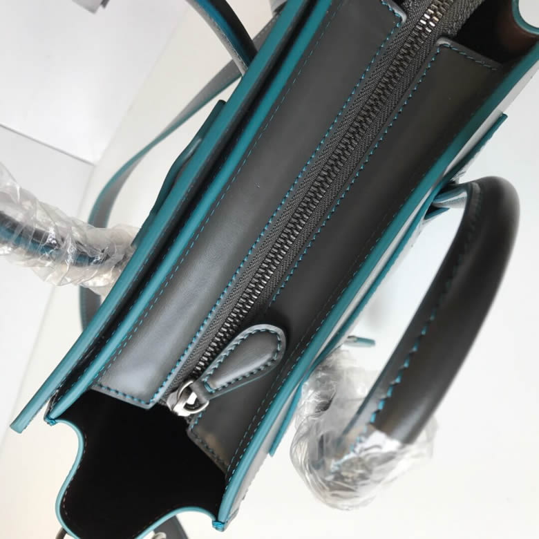 原單賽琳Celine LUGGAGE新色笑臉包手搓紋灰色20CM￥1880.00的图片-高仿賽琳包包CELINE