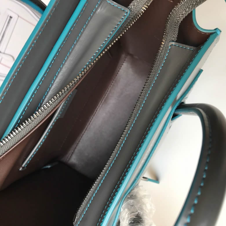 原單賽琳Celine LUGGAGE新色笑臉包手搓紋灰色20CM￥1880.00的图片-高仿賽琳包包CELINE