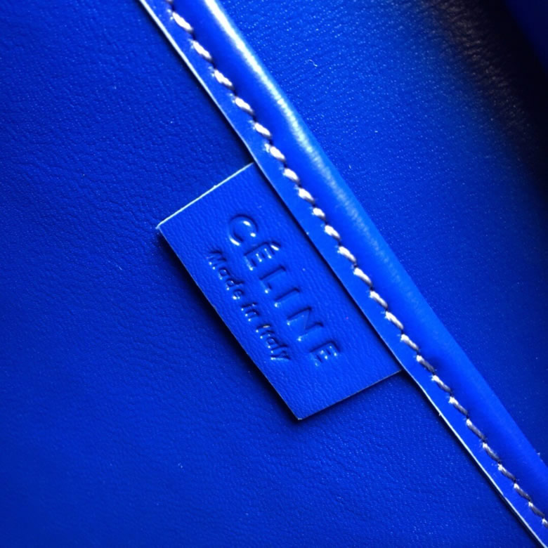 原單賽琳Celine LUGGAGE新色笑臉包手搓紋藍色20CM￥1880.00的图片-高仿賽琳包包CELINE