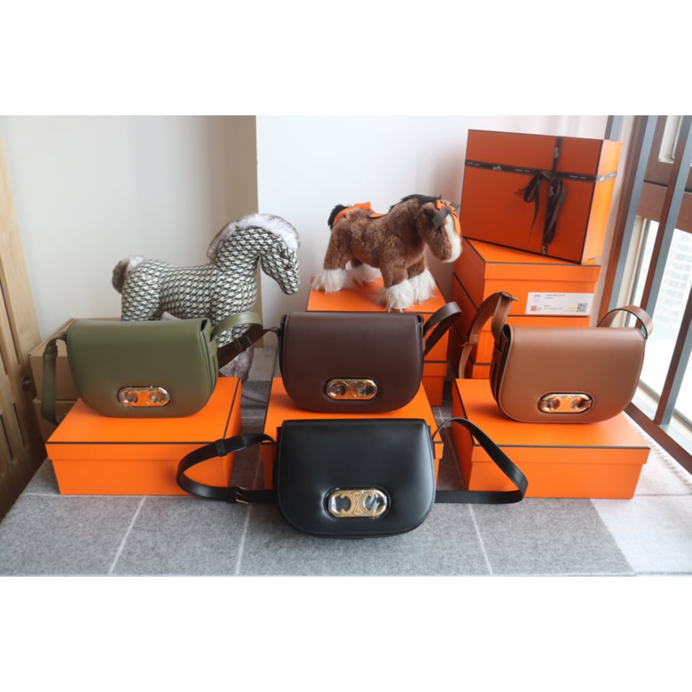 Celine/賽琳MAILLON TRIOMPHE中號豬鼻子小豬包193123黃褐色黑綠￥1980.00的图片-高仿賽琳包包CELINE