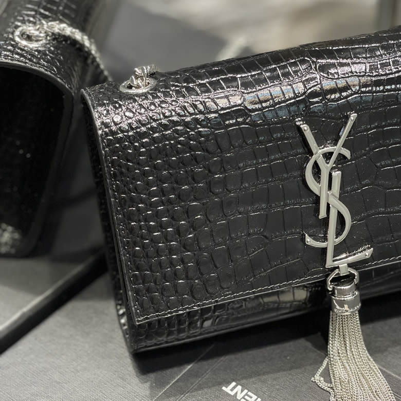 YSL聖羅蘭女士牛皮單肩包斜挎包 469390黑色￥1680.00的图片-高仿聖羅蘭包包ysl