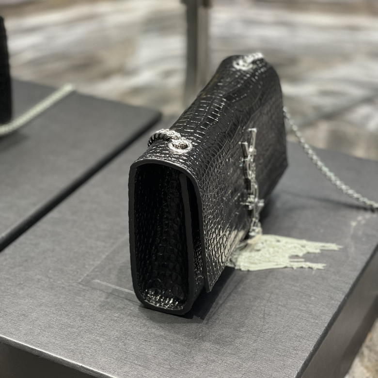 YSL聖羅蘭女士牛皮單肩包斜挎包 469390黑色￥1680.00的图片-高仿聖羅蘭包包ysl