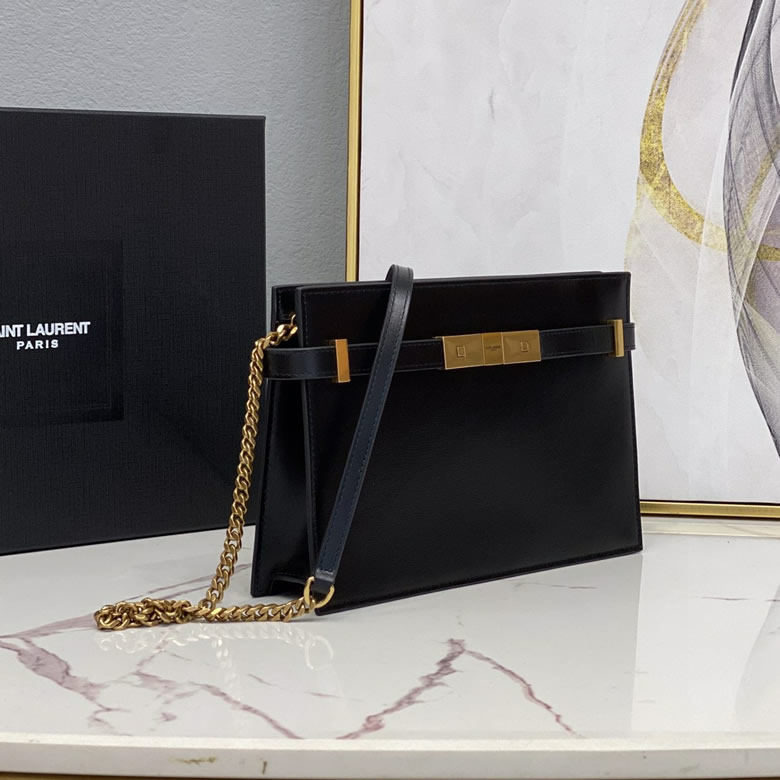 原單ysl全新MANHATTAN BOX聖羅蘭皮革手拿包6364780黑色￥1980.00的图片-高仿聖羅蘭包包ysl