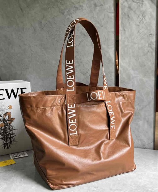 LOEWE Fold Shopper最新秀款購物袋/媽咪袋0685焦糖色￥1980.00