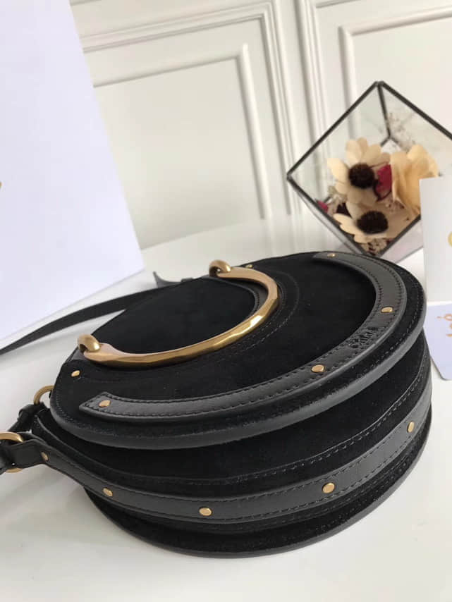 克洛伊chloe亮面山羊皮光滑小牛皮和麂皮小號Pixie手袋￥1480.00的图片-高仿蔻依包包Chloe