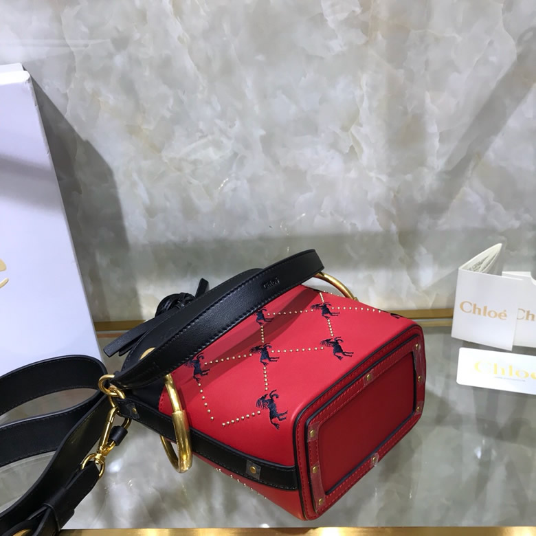 Chloe/克洛伊迷妳Roy繡馬水桶包 S1128多色￥1680.00的图片-高仿蔻依包包Chloe