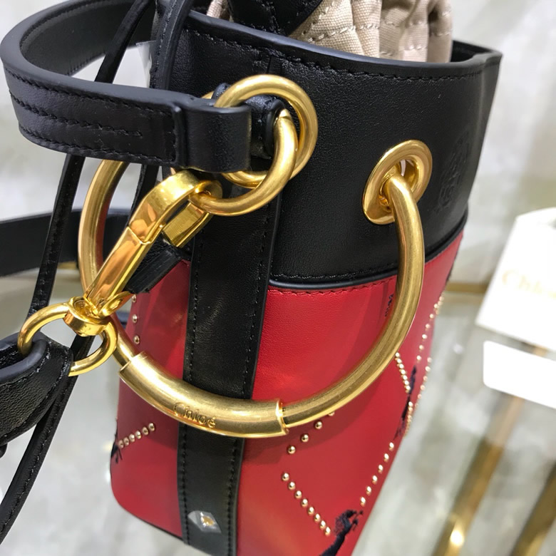 Chloe/克洛伊迷妳Roy繡馬水桶包 S1128多色￥1680.00的图片-高仿蔻依包包Chloe