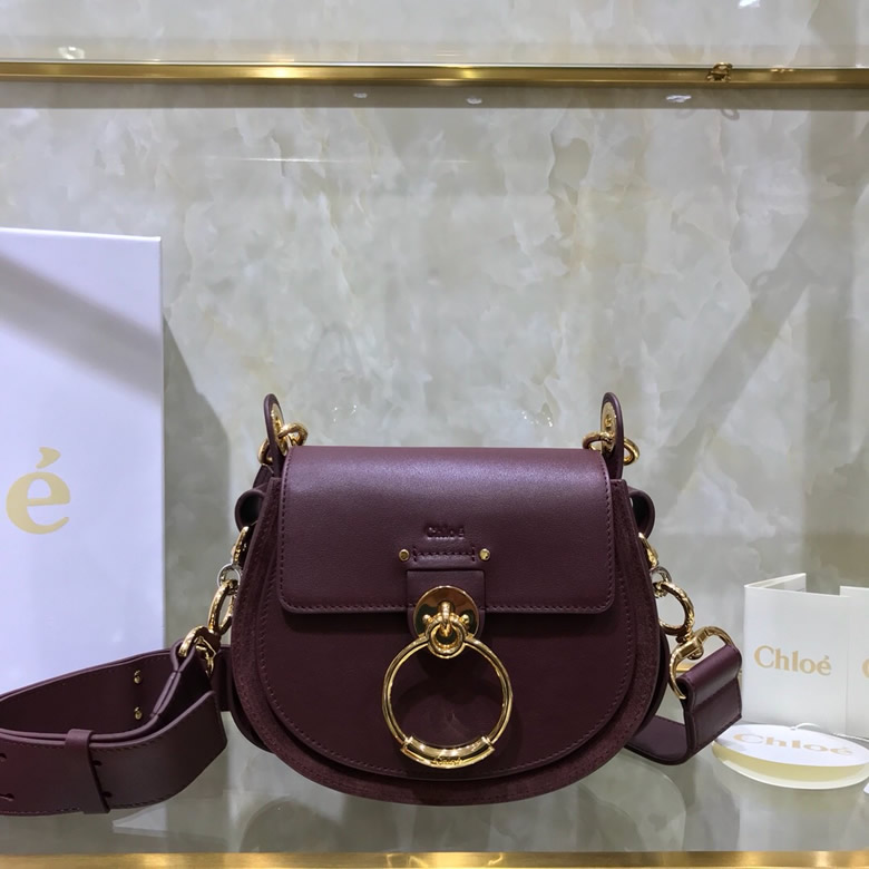 Chloe/克洛伊Tess手袋 S1153豬肝色￥1680.00的图片-高仿蔻依包包Chloe