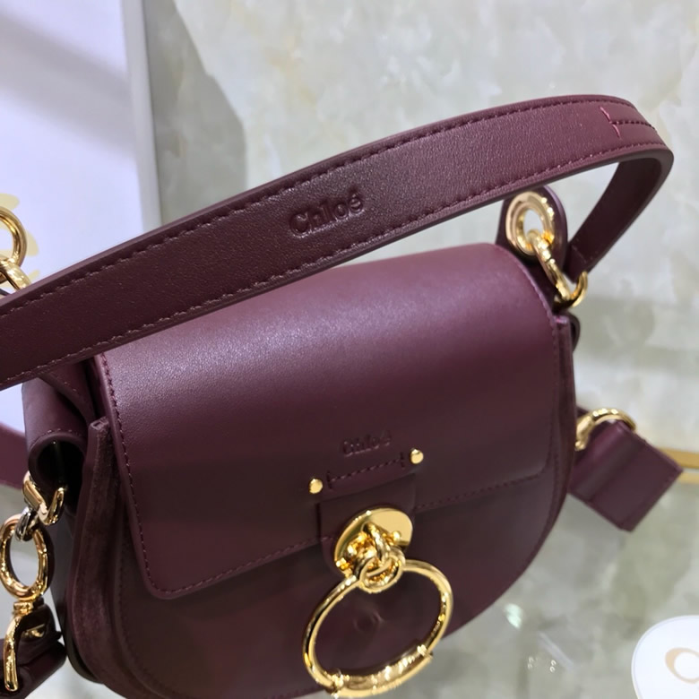 Chloe/克洛伊Tess手袋 S1153豬肝色￥1680.00的图片-高仿蔻依包包Chloe