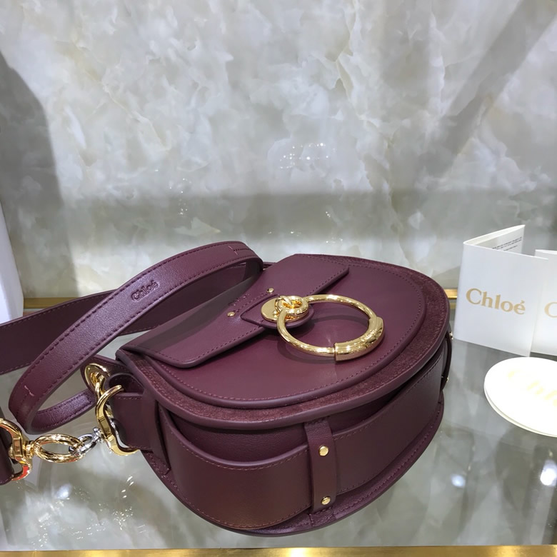 Chloe/克洛伊Tess手袋 S1153豬肝色￥1680.00的图片-高仿蔻依包包Chloe