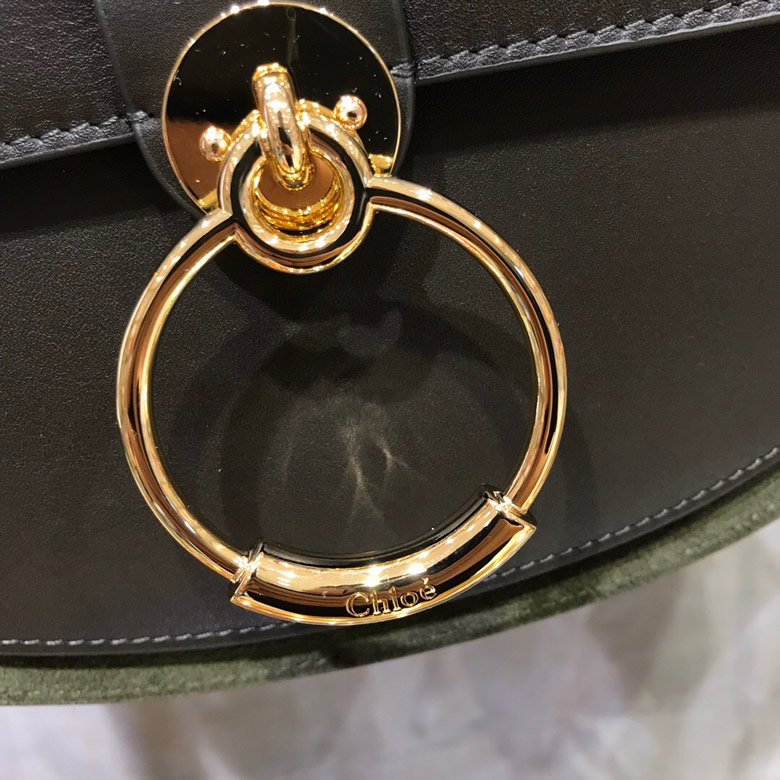 Chloe/克洛伊Tess手袋 S1152黑拼綠￥1680.00的图片-高仿蔻依包包Chloe