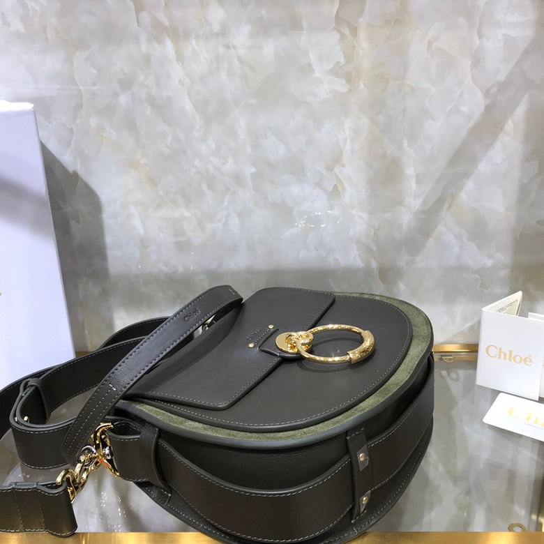 Chloe/克洛伊Tess手袋 S1152黑拼綠￥1680.00的图片-高仿蔻依包包Chloe