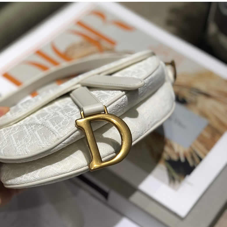 原單Dior/迪奧Oblique印花迷妳馬鞍包 M0447CTZQ_M879白色￥1480.00的图片-高仿迪奧包包DIOR、高仿迪奧女包DIOR