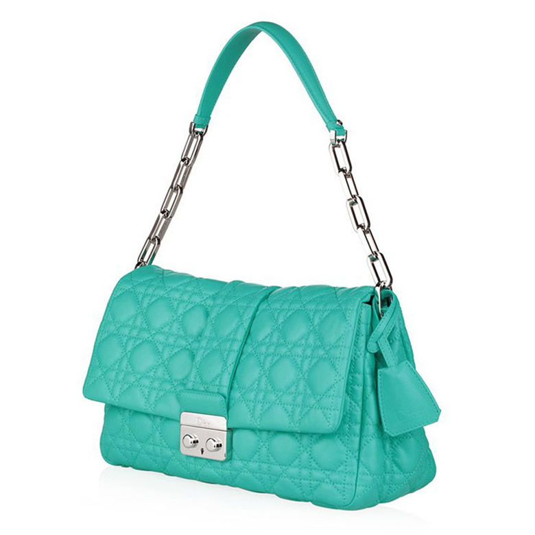 原單迪奧小羊皮DIOR NEW LOCK繫列銀色金屬拼接肩帶女士單肩包M9803PSSQ-593U柑桂酒藍色￥1150.00的图片-高仿迪奧包包DIOR、高仿迪奧女包DIOR