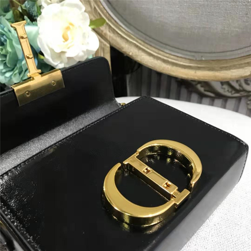 原單Dior女包30 Montaigne油蠟皮迪奧BOX款Dior盒子包黑色M9204￥2100.00的图片-高仿迪奧包包DIOR、高仿迪奧女包DIOR
