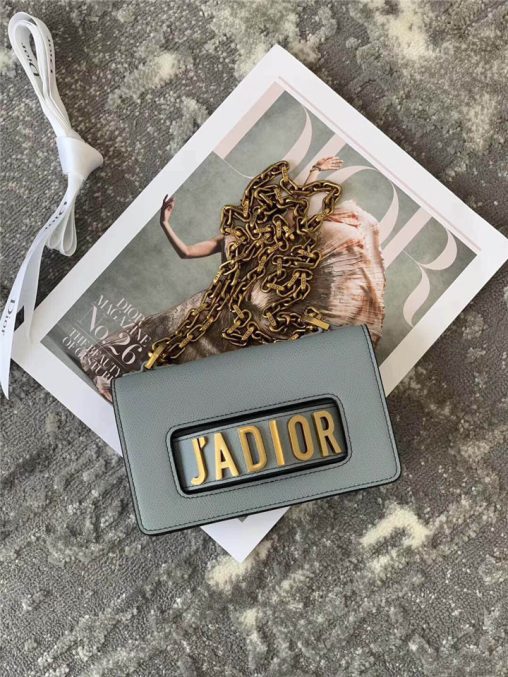 原單Dior/迪奧鏈條單肩包JADIOR迷妳掌紋鏈條包高級灰￥1280.00