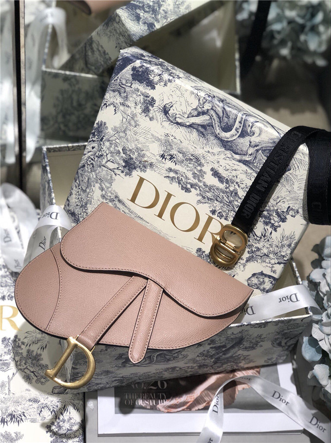 精仿Dior馬鞍腰包一比一迪奧女包saddle繫列手掌紋斜跨包豆沙粉￥1480.00的图片-高仿迪奧包包DIOR、高仿迪奧女包DIOR