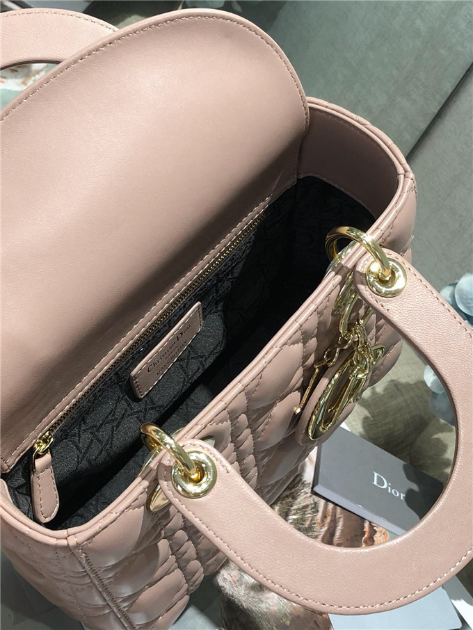 原單Dior戴妃包仿迪奧女士手提包小羊皮斜跨包新款4格徽章戴妃包豆沙粉￥1680.00的图片-高仿迪奧包包DIOR、高仿迪奧女包DIOR